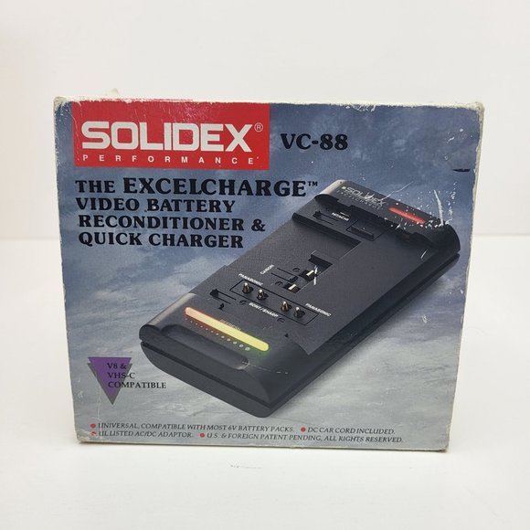 Solidex VC-88 Video Battery Reconditioner & Quick Charger VHS-c Compatible - Picture 1 of 16